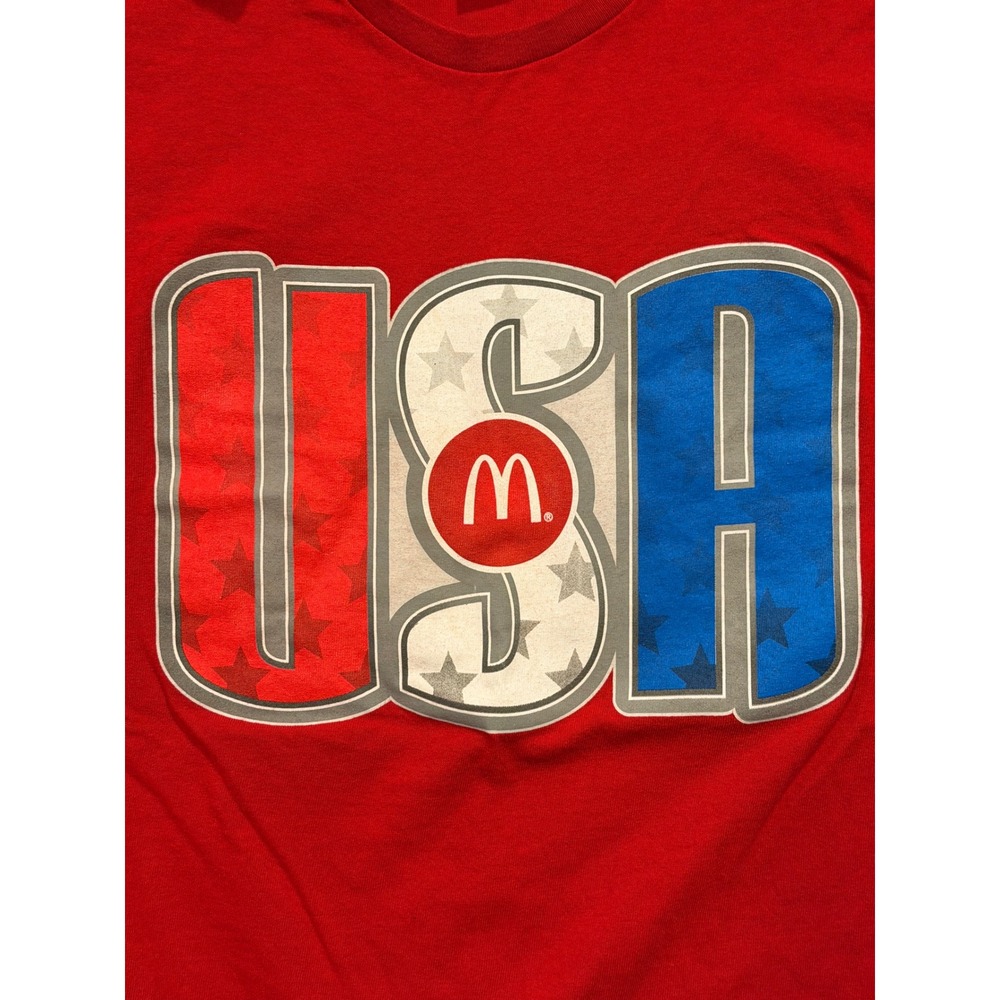 McDonalds USA Olympic T-Shirt‎ Mens XL Red Partner Preshunk Cotton - Picture 4 of 9